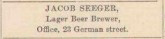 Seegar's, John Crystal Brewage