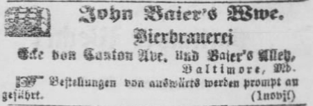Baier's, John Brewery